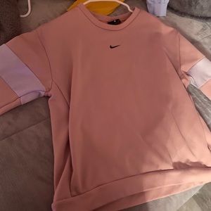 pink nike crewneck